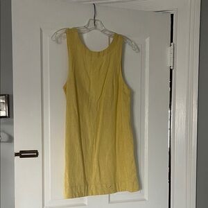 Free People Full Of Sunshine Cotton-Linen Mini Dress in Yellow